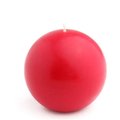 Zest Candle Zest Candle CBZ-030 4 in. Red Ball Candles -2pc-Box CBZ-030